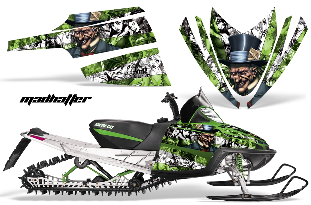 Arctic Cat M Series Graphics Kit MADHATTER GREEN